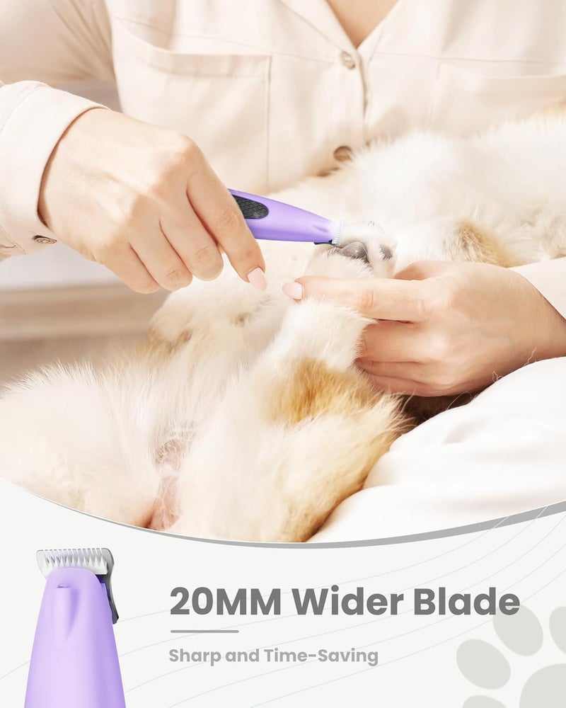 PAPMINI Dog Paw Trimmer with LED Light, Ultra-Low Noise Paw Trimmer for Dogs, Cordless Dog Clippers for Grooming with LED Display, Type-C Rechargeable Pet Clippers for Pads, Ears, Eyes, Face, Rump - Image 3